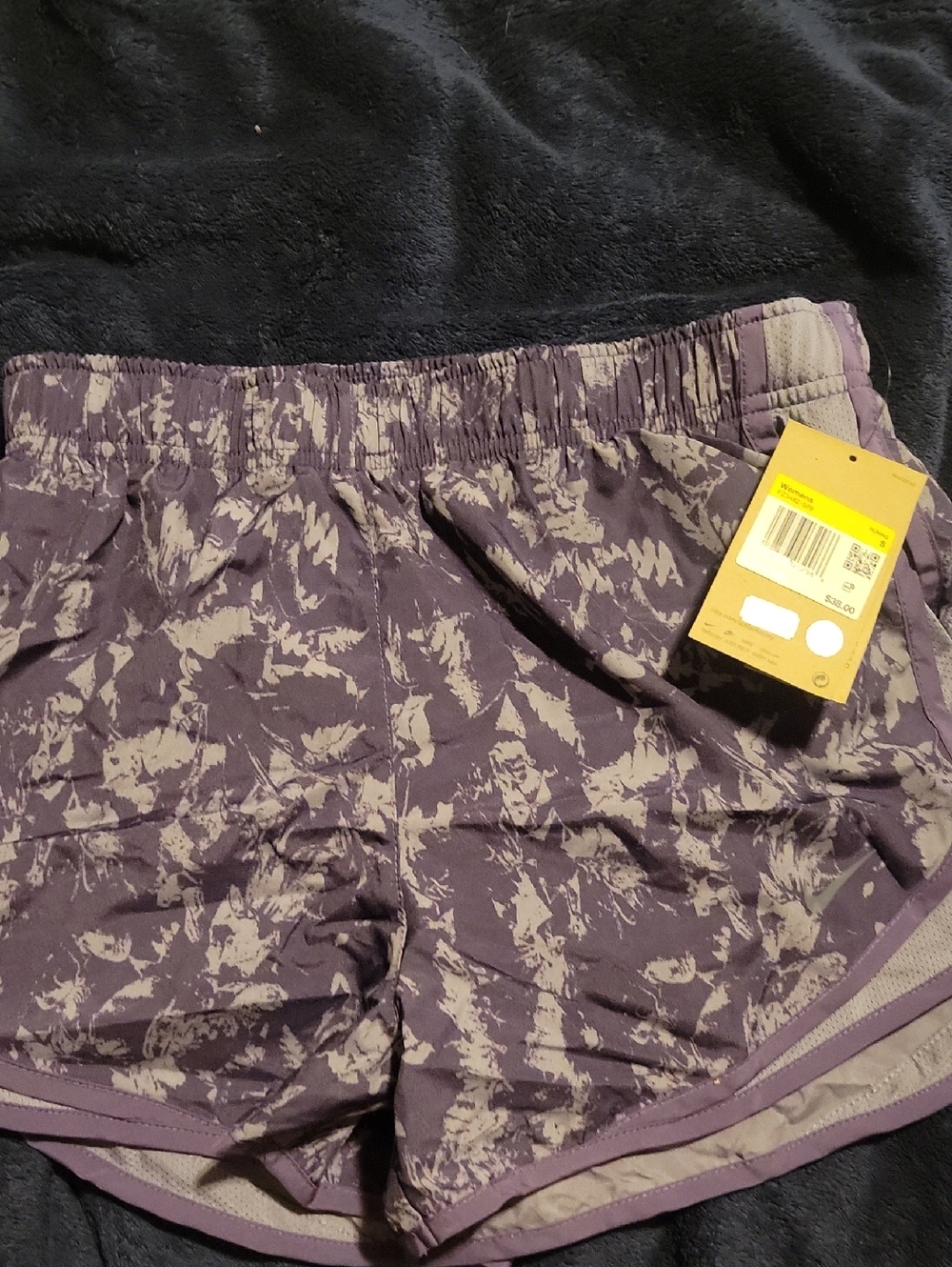 Nike Purple Abstract Print Athletic Shorts